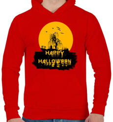 printfashion happy halloween - Férfi kapucnis pulóver - Piros (1847599)