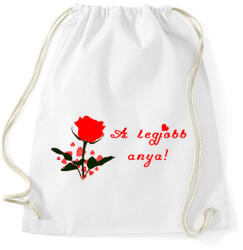 printfashion a legjobb anya rózsa - Sportzsák, Tornazsák - Fehér (1463311)