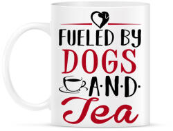 printfashion Fueled by dogs and tea - Bögre - Fehér (2539939)