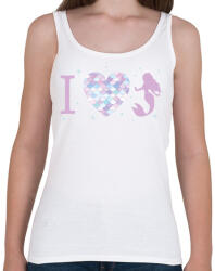 printfashion I love mermaid - Női atléta - Fehér (13848117)