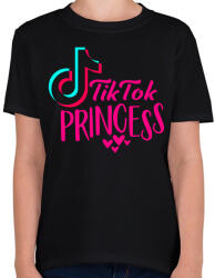 printfashion Tik Tok Hercegnő - Gyerek póló - Fekete (2134797)
