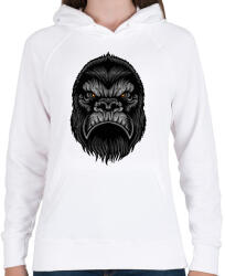 printfashion Mérges Gorilla - Női kapucnis pulóver - Fehér (2404259)