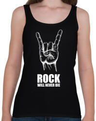 printfashion Rock will never die - Női atléta - Fekete (4746344)