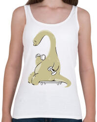 printfashion Gyúró dínó - Női atléta - Fehér (13392020)