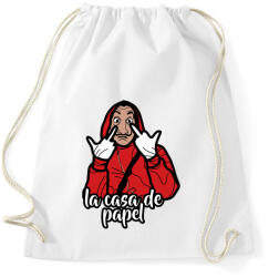 printfashion La Casa de Papel - Sportzsák, Tornazsák - Fehér (3177214)