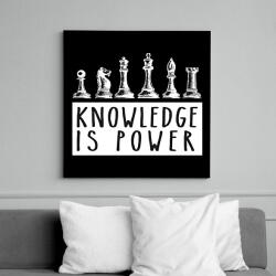 printfashion Knowledge is power - Vászonkép - Fekete (6651603)