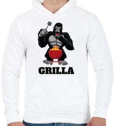 printfashion G(o)rilla - Férfi kapucnis pulóver - Fehér (13691236)