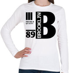 printfashion Brooklyn premium quality 89 - Női hosszú ujjú póló - Fehér (4379514)