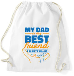 printfashion Apa a legjobb barát - Sportzsák, Tornazsák - Fehér (4630060)