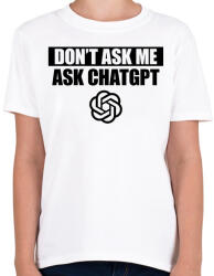 printfashion Ask ChatGPT - Gyerek póló - Fehér (14582181)