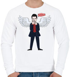 printfashion Lucifer - Férfi pulóver - Fehér (2749331)