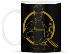 printfashion kőműves - Bögre - Fekete (7586101)