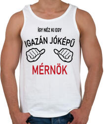 printfashion Jóképű mérnök - Férfi atléta - Fehér (15564501)