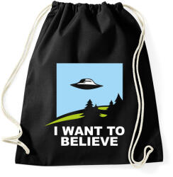 printfashion i want to believe - Sportzsák, Tornazsák - Fekete (428451)