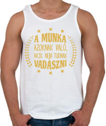 printfashion Akik nem tudnak vadászni - Férfi atléta - Fehér (7492357)