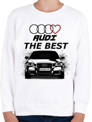 printfashion AUDI THE BEST - Gyerek pulóver - Fehér (2187506)