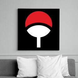 printfashion Uchiha logó - Vászonkép - Fekete (14008796)