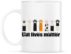 printfashion Cat lives matter - Bögre - Fehér (4244332)