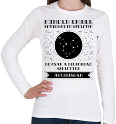 printfashion Április: Bika - Női hosszú ujjú póló - Fehér (1941675)