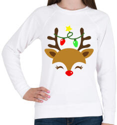 printfashion rénszarvas - Női pulóver - Fehér (11122579)