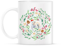 printfashion Karácsonyi maci - Bögre - Fehér (5440995)