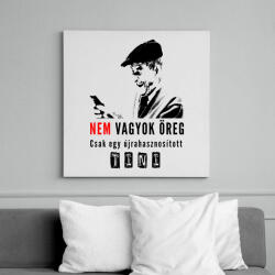 printfashion nem vagyok öreg2 - Vászonkép - Fehér (6627643)