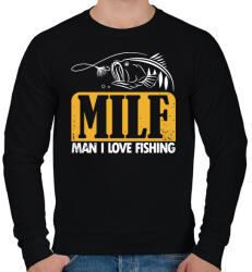 printfashion MILF pecás - Férfi pulóver - Fekete (1485426)