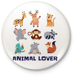 printfashion Animal lover - Kitűző, hűtőmágnes - Fehér (14270348)