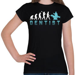 printfashion Dentist evolution - Női póló - Fekete (10347386)