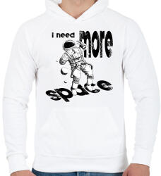 printfashion I need more space - Férfi kapucnis pulóver - Fehér (4642727)