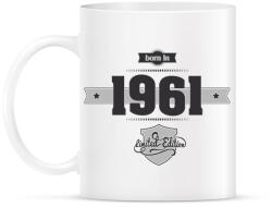 printfashion born-in-1961-(dark&lightgrey) - Bögre - Fehér (790260)