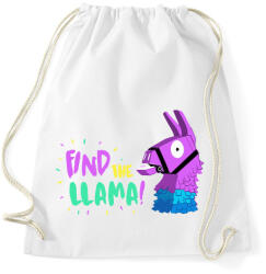 printfashion Fortnite Lama - Sportzsák, Tornazsák - Fehér (930966)