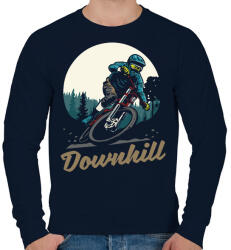 printfashion Downhill sötét alaphoz - Férfi pulóver - Sötétkék (11511236)