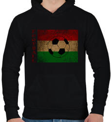 printfashion hungarian football - Férfi kapucnis pulóver - Fekete (2205419)