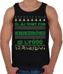 printfashion ALL I WANT FOR CHRISTMAS IS YOU - Férfi atléta - Fekete (9952157)