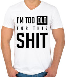 printfashion Shit 2 - Férfi V-nyakú póló - Fehér (13392821)