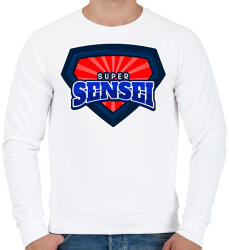 printfashion SUPERSENSEI - Férfi pulóver - Fehér (11487489)