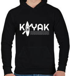 printfashion Kayaker - Férfi kapucnis pulóver - Fekete (15917160)