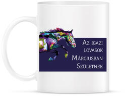 printfashion Az igazi lovasok - Hónappal - Bögre - Fehér (6321675)
