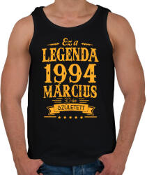 printfashion Ez a legenda 1994 március 30-án született - Férfi atléta - Fekete (1216852)