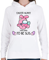 printfashion Húsvéti nyuszika - Női kapucnis pulóver - Fehér (6785985)