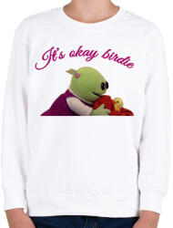 printfashion It's okay birdie - Gyerek pulóver - Fehér (16253348)