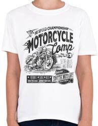 printfashion Motoros bajnok - Gyerek póló - Fehér (1575974)