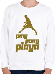 printfashion PingPongPlaya - Gyerek pulóver - Fehér (962740)