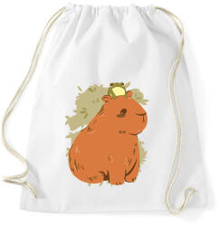 printfashion Capybara és béka - Sportzsák, Tornazsák - Fehér (13954729)