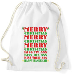 printfashion Merry Kissmy*ss - Sportzsák, Tornazsák - Fehér (2046502)