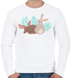 printfashion Nyuszik - Férfi pulóver - Fehér (14494790)
