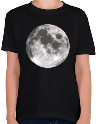 printfashion MOON - Gyerek póló - Fekete (4185711)
