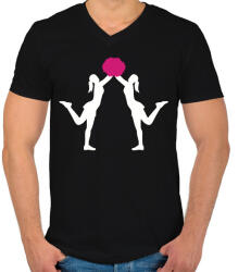 printfashion Pompomlány - Férfi V-nyakú póló - Fekete (2382035)