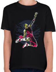 printfashion Kosaras zombi - Gyerek póló - Fekete (1203741)